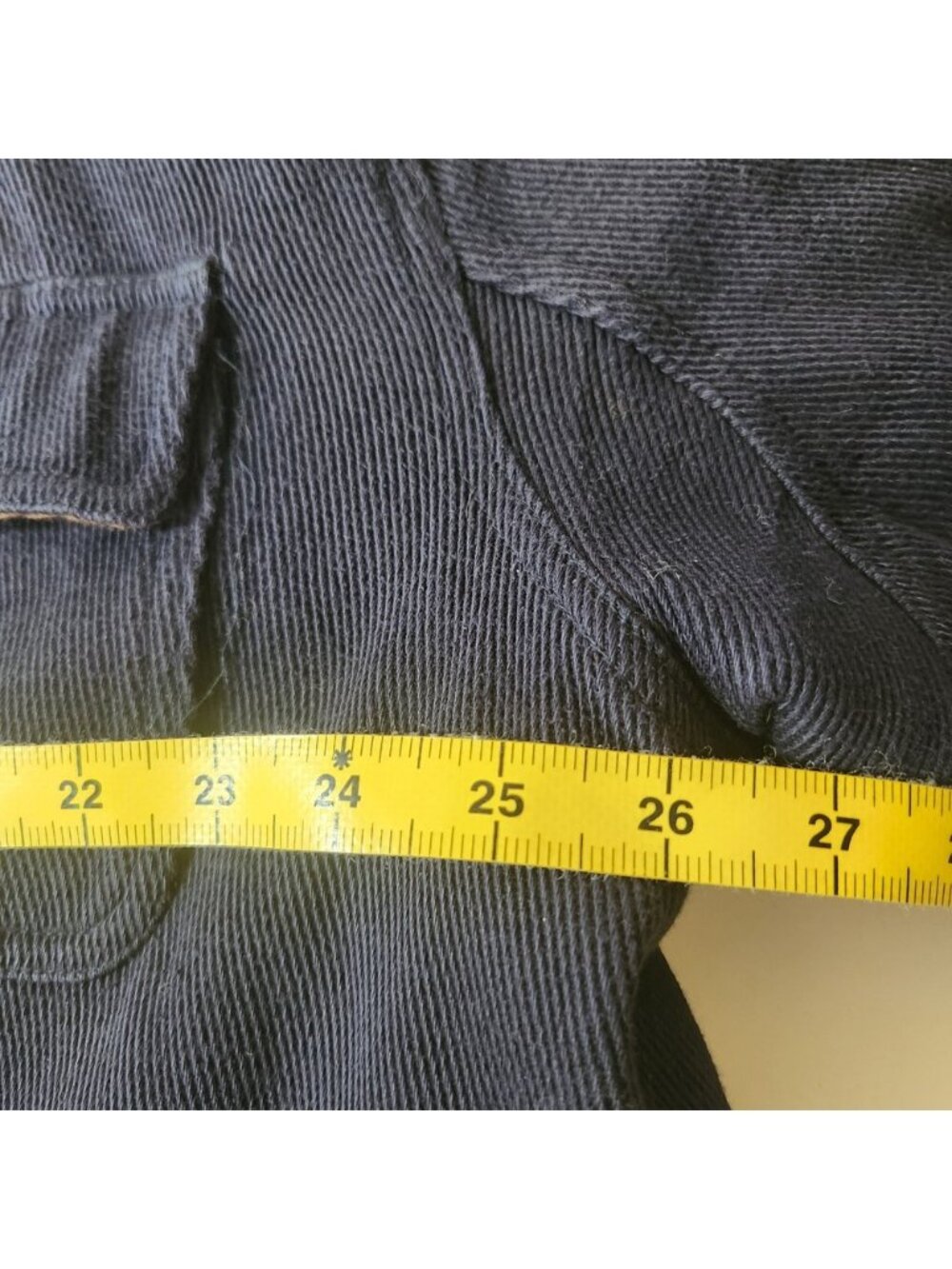 The Bay 1960s Cotton Wool Mens XL Barn Coat Navy Leather Collar Blanket Lined - Picture 10 of 14
